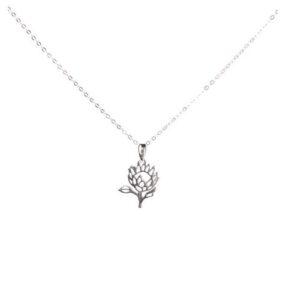 Protea Necklace - Sterling Silver