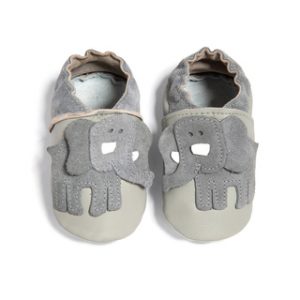 Leather Elephant Shoe Grey