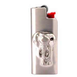 Lighter Cover - Silver Elephant