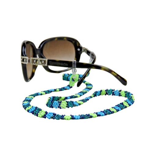 Sunglasses Cord Beaded Lime/Aqua