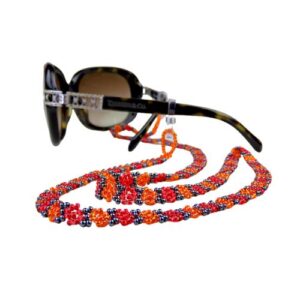 Sunglasses Cord Beaded Orange/Red