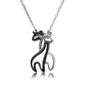 Twisted Giraffes - Sterling Silver Necklace